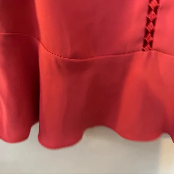 White House Black Market Flutter Sleeve Peach Colored Shift Dress Size 0 - Picture 6 of 11